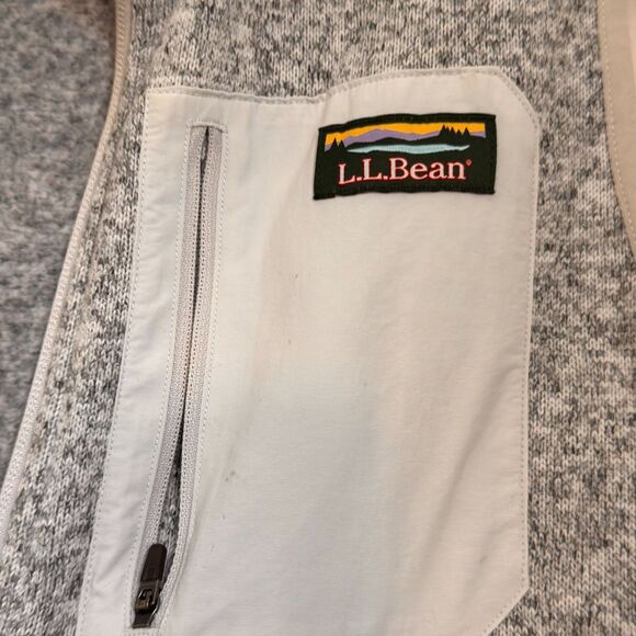 L.L. Bean Women’s MountainFleece Vest Gray Size M Regular Full Zip Pocketed - Picture 4 of 9